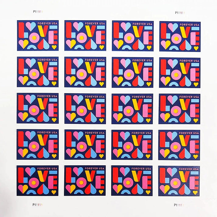 2021 Love Stamps Wedding 100pcs/Pack