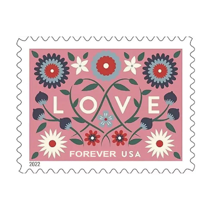 2022 Love Forever First Class Postage Stamps 100pcs/Pack