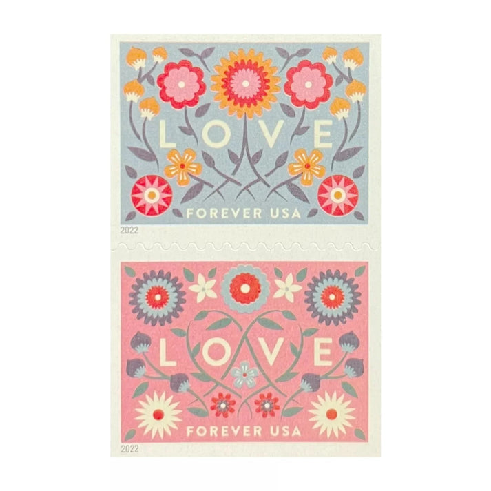 2022 Love Forever First Class Postage Stamps 100pcs/Pack