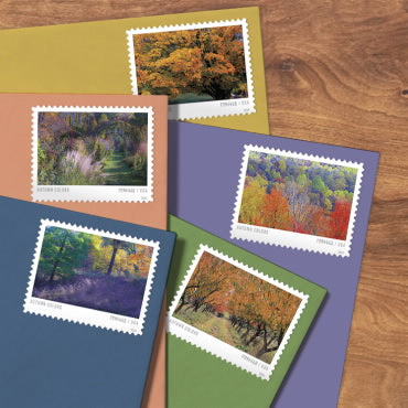 Autumn Colors Stamps, Sheet of 100