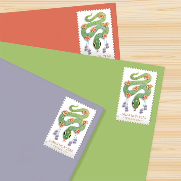 Lunar New Year: Year of the Snake Stamps, Sheet of 100