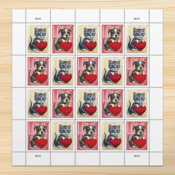 Love 2023 Stamps, Sheet of 100