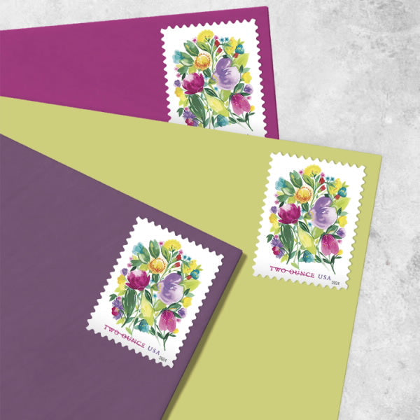 Wedding Blooms Stamps, Sheet of 100