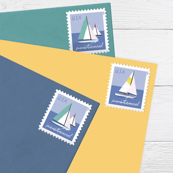 Sailboat Postcard Stamps, Sheet of 100