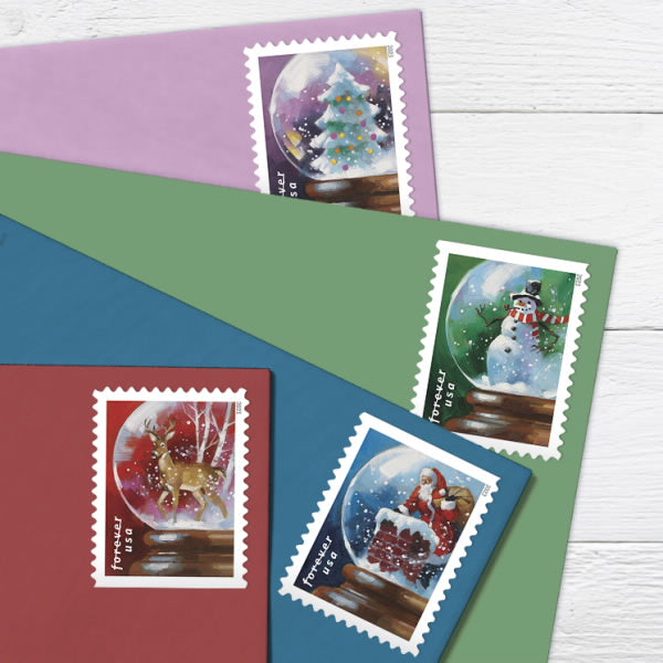 Snow Globes Stamps, Sheet of 100