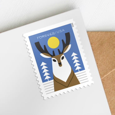 Winter Woodland Animals Stamps, Sheet of 100