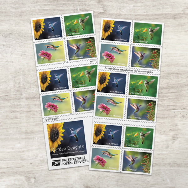 Garden Delights Stamps, Sheet of 100