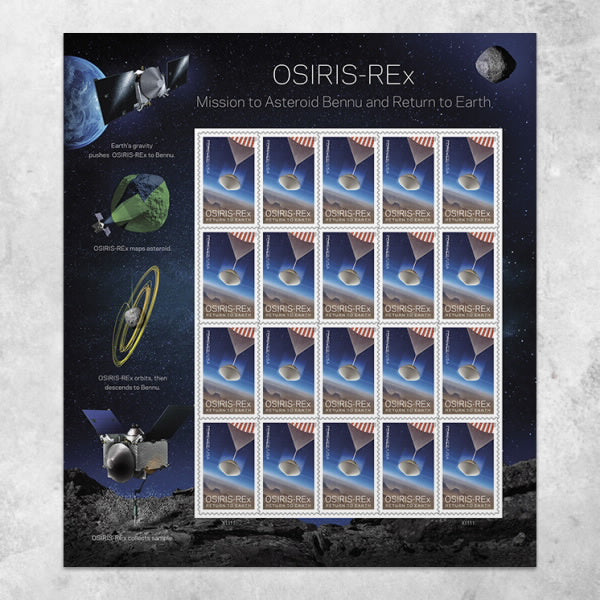 OSIRIS-REx Stamps, Sheet of 100
