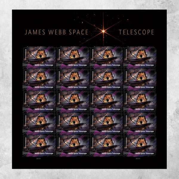 James Webb Space Telescope Stamps, Sheet of 100