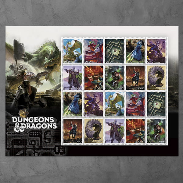 Dungeons & Dragons Stamps, Sheet of 100