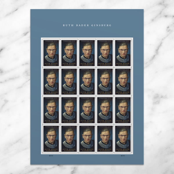 Ruth Bader Ginsburg Stamps, Sheet of 100