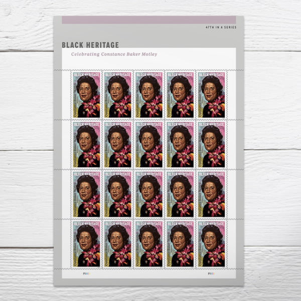 Constance Baker Motley Stamps,Sheet of 100