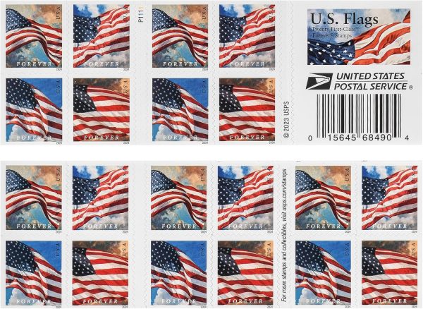 U.S. Flags 2024 Stamps, Coil of 100