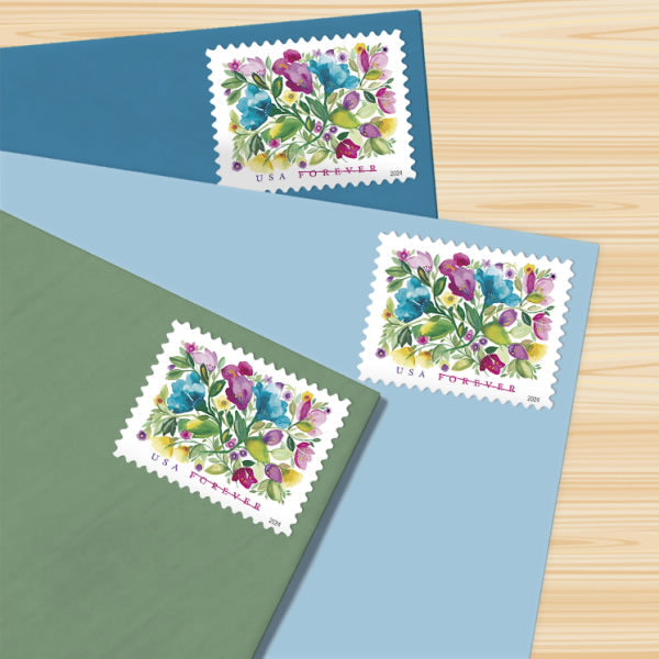 Celebration Blooms Stamps, Sheet of 100